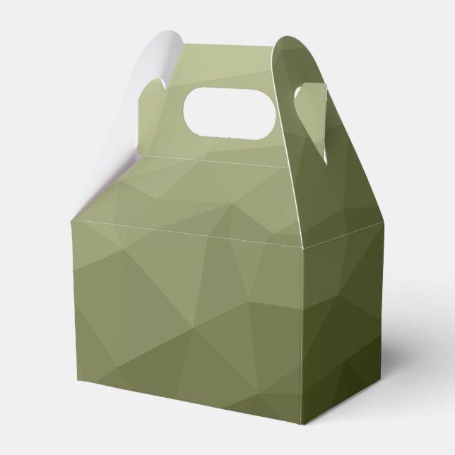 Army light green gradient geometric mesh pattern favour box (Front Side)
