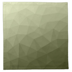 Army light green gradient geometric mesh pattern napkin