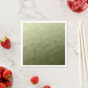 Army light green gradient geometric mesh pattern napkin
