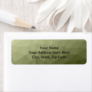 Army light green gradient geometric mesh pattern return address label