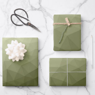 Army light green gradient geometric mesh pattern wrapping paper sheet