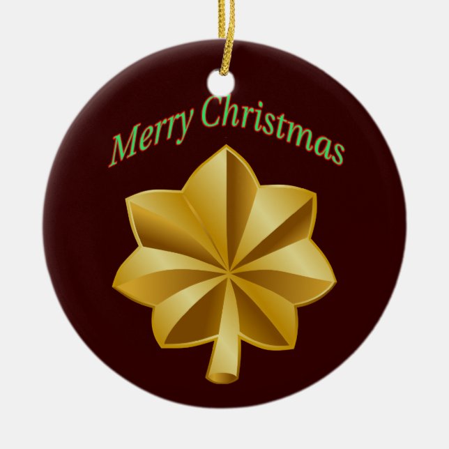 Army Major Christmas Ornament (Front)