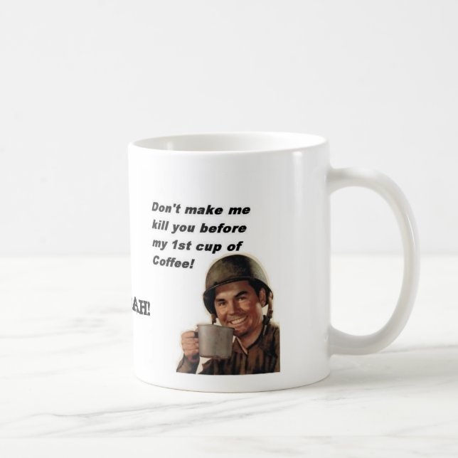 army man coffee, TXSG flags, HOOAH! Coffee Mug (Right)