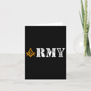 Army Masons D-day Masonic Memorial Day Father's Fr Card