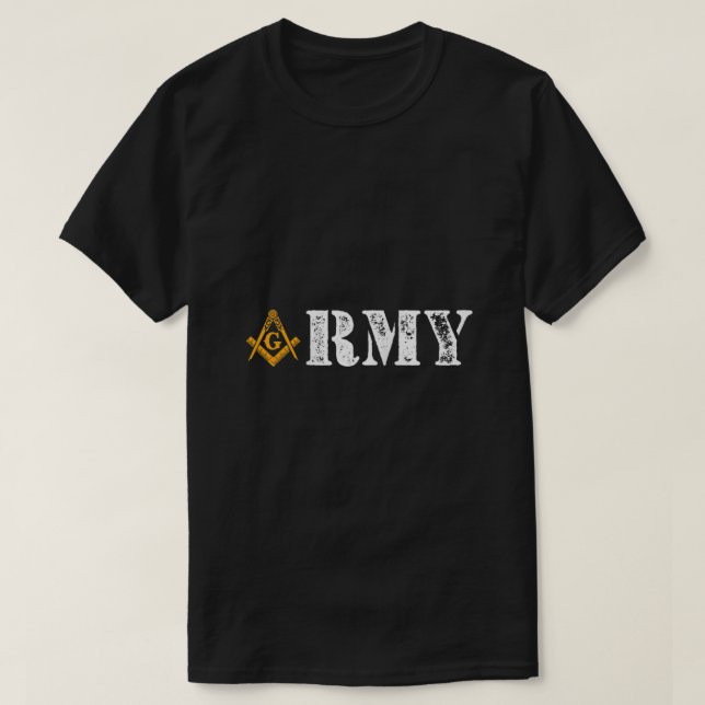 Army Masons DDay Masonic Memorial Day Fathers Free T-Shirt (Design Front)