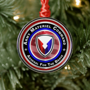 Army Materiel Command Keepsake Christmas Metal Ornament