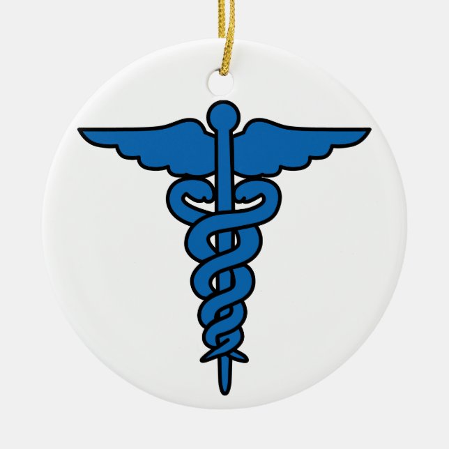 Army Medical Caduceus Ceramic Ornament (Front)
