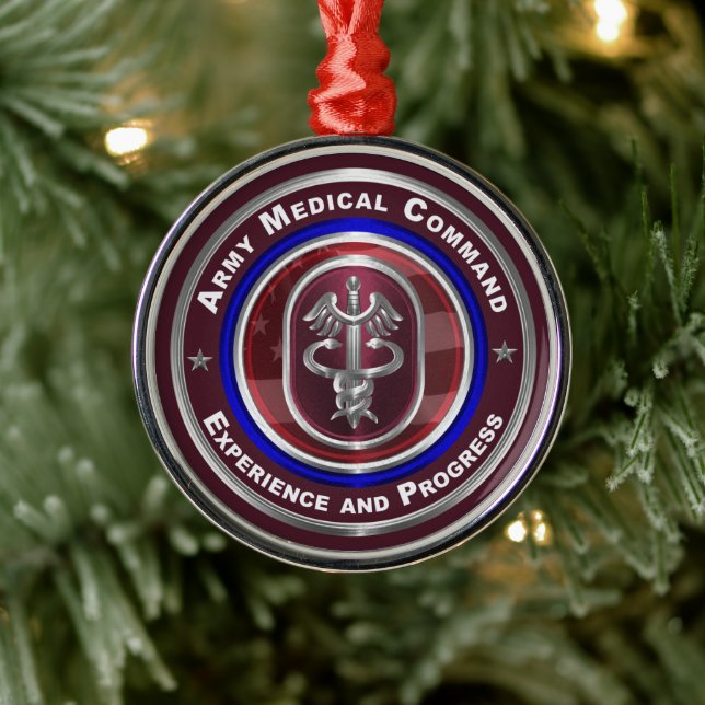 Army Medical Command-AMEDD Keepsake Christmas Metal Ornament (Tree)