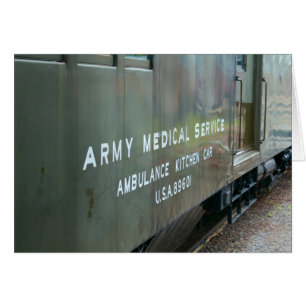 Army Medical Kitchen Train Car Blank Card