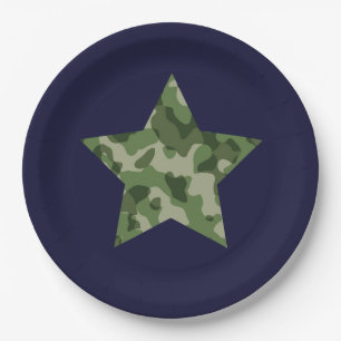 Army Military Birthday Party Paper Plate