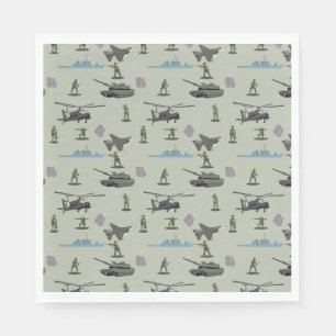 Army Military Camouflage Green Camo Birthday Napkin