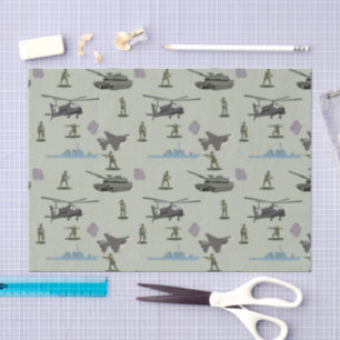 Army Military Camouflage Green Camo Birthday Tissue Paper