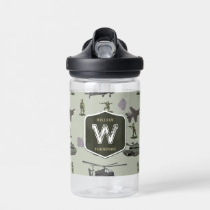 Army Military Camouflage Green Camo Pattern Water Bottle