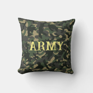 Army military camouflage green  cushion