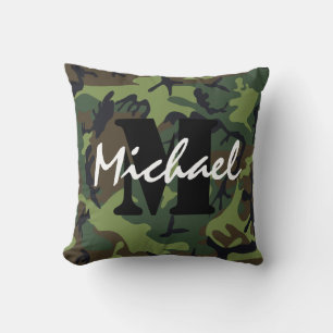 Army Military Initial Name   Kids Little Soldier Cushion