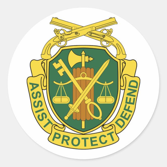 Army Military Police Corps Classic Round Sticker (Front)