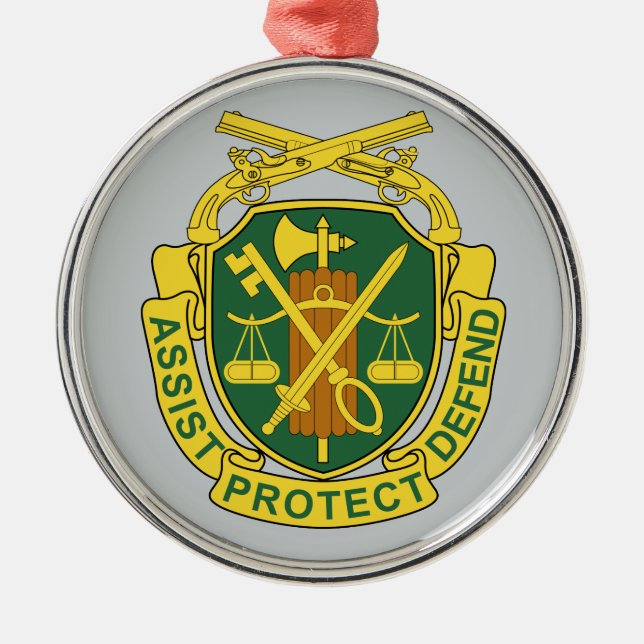 Army Military Police Corps Metal Ornament (Front)