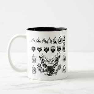 Army Military Rank Insignia Two-Tone Coffee Mug