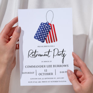 Army Military Retirement Party Invitation