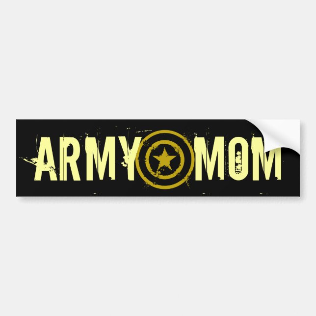 ARMY MOM STAR BUMPER STICKER (Front)