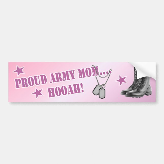 Army Mum Bumper Sticker (Front)