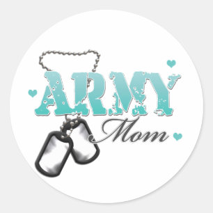 Army Mum Classic Round Sticker