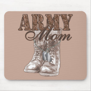 Army Mum Combat Boots N Dog Tags 1 Mouse Pad