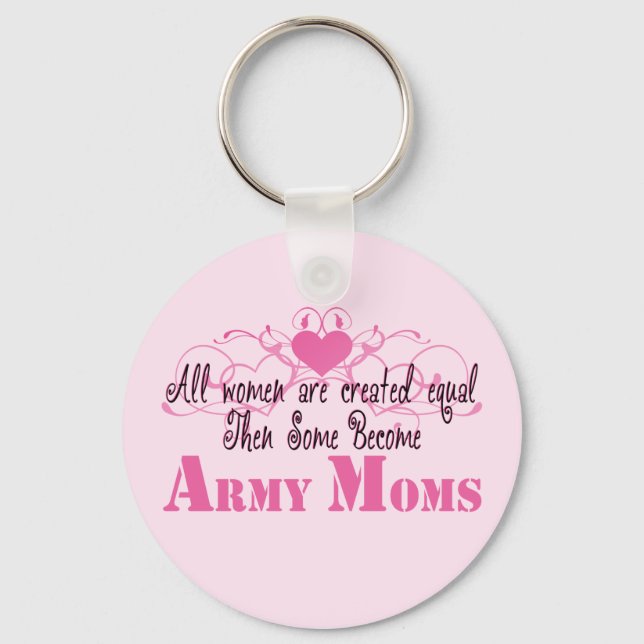 Army Mum, Created Equal Key Ring (Front)