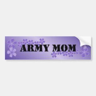 Army Mum Deep Lilac Bumper Sticker