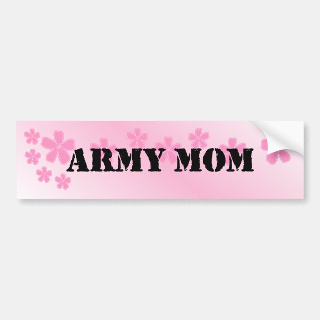Army Mum Deep Pink Bumper Sticker (Front)