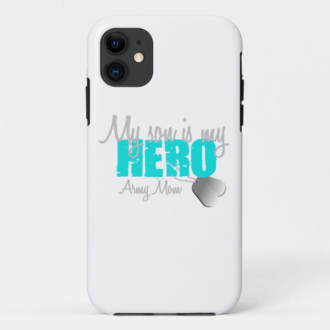 Army Mum Son is my  Hero Case-Mate iPhone Case (Back)