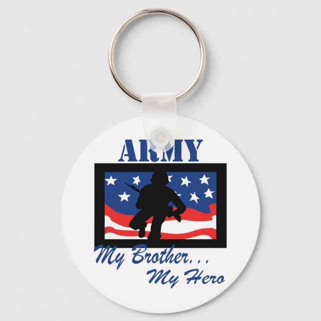 Army My Brother My Hero Key Ring (Front)