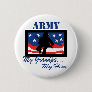 Army My Grandpa My Hero 6 Cm Round Badge