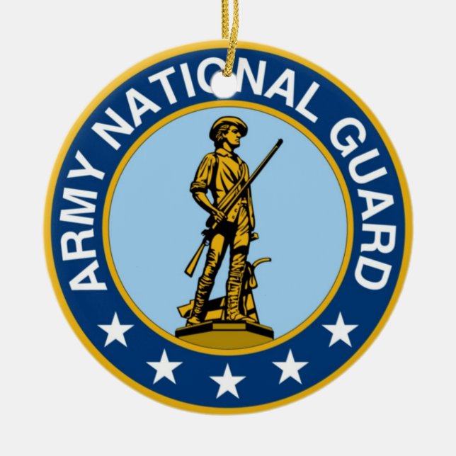 Army_National_Guard_logo Ceramic Ornament (Front)