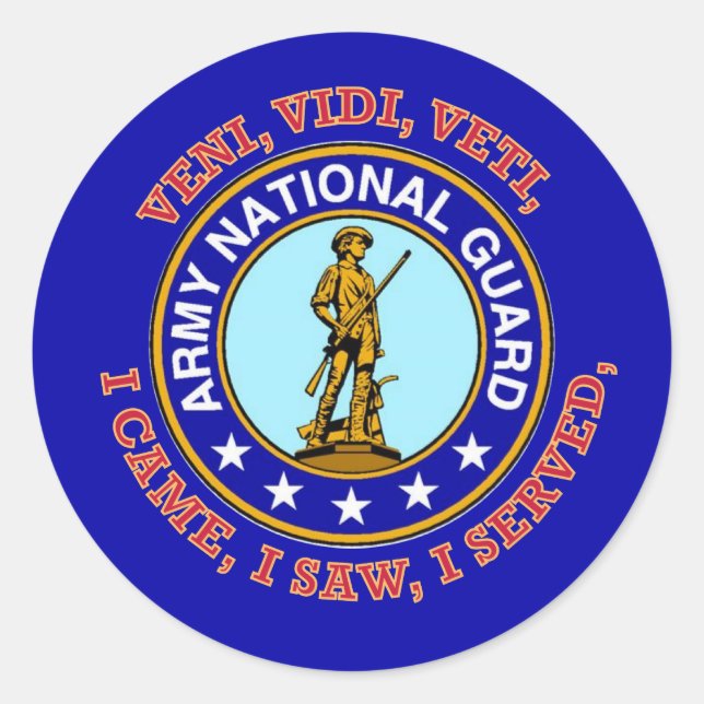 Army National Guard Logo Classic Round Sticker (Front)
