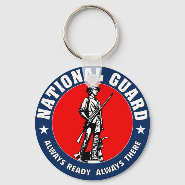 Army National Guard Military Logo Key Ring (Front)