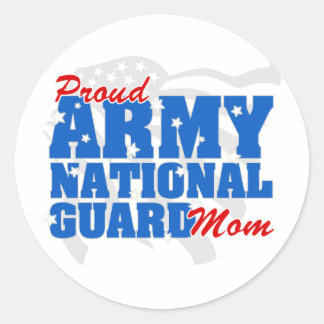 Army National Guard Mum Classic Round Sticker