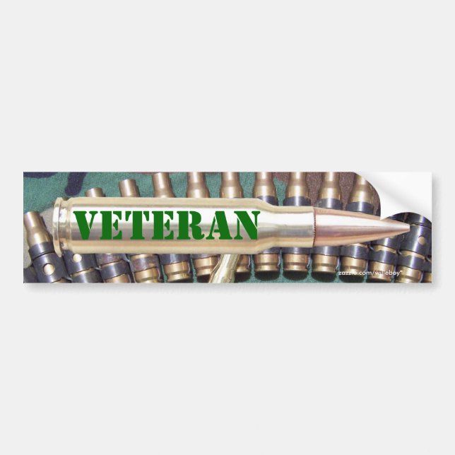 army  navy air force marines military veterans bumper sticker (Front)