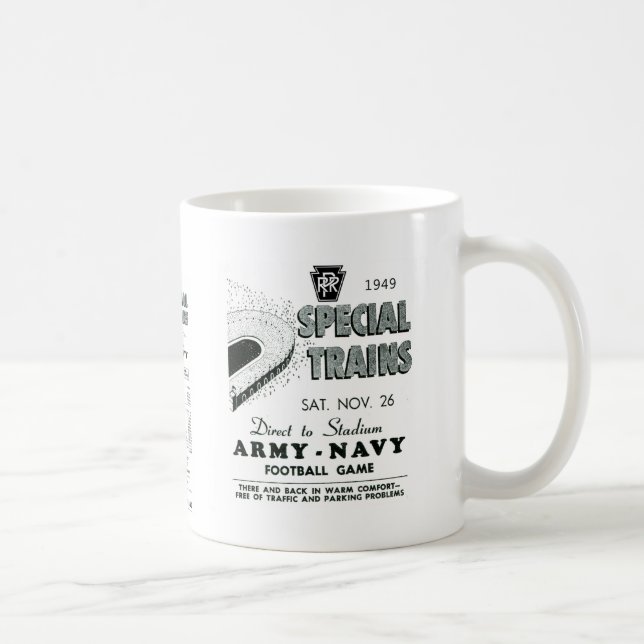 Army Navy Game Trains via Pennsylvania Railroad Coffee Mug (Right)