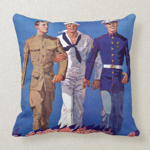 Army, Navy & Marines Cushion