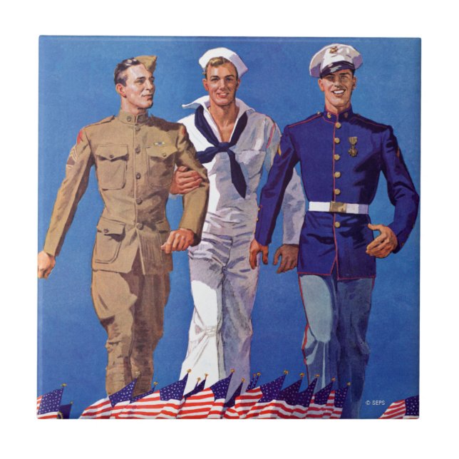 Army, Navy & Marines Tile (Front)