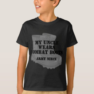 Army Niece Uncle Combat Boots T-Shirt