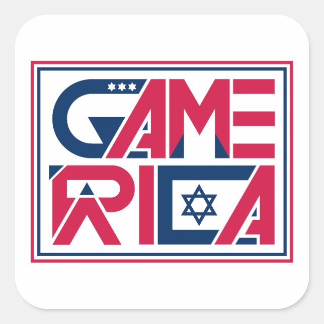 Army of America Game Square Sticker (Front)