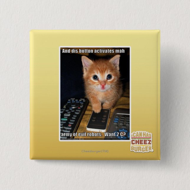 Army of Evil Robots 15 Cm Square Badge (Front)