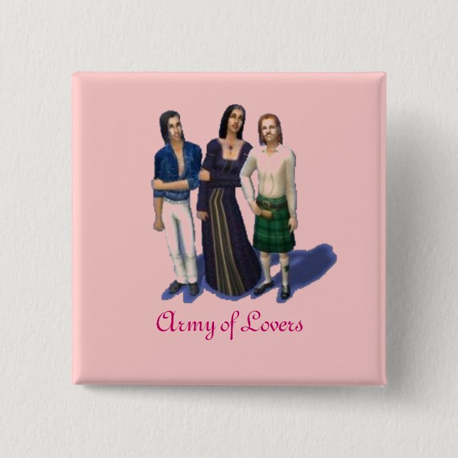Army of Lovers--the simlish version 15 Cm Square Badge (Front)