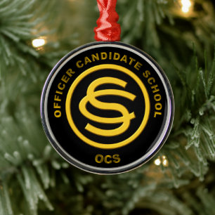 Army Officer Candidate School Christmas   Metal Ornament