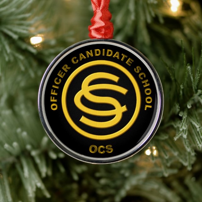 Army Officer Candidate School Christmas   Metal Ornament (Tree)