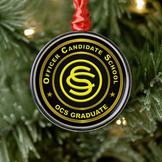 Army Officer Candidate School Christmas Metal Ornament (Tree)