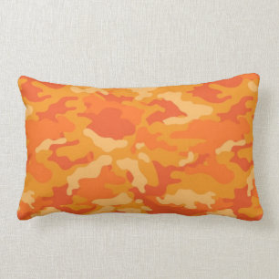 Army Orange Camo Camouflage #2 Pillow Pillows