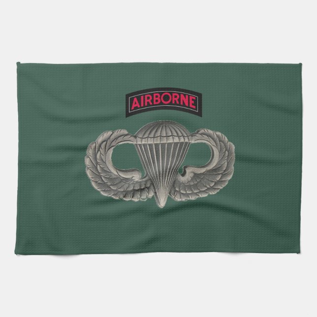 Army Parachutist Tea Towel (Horizontal)